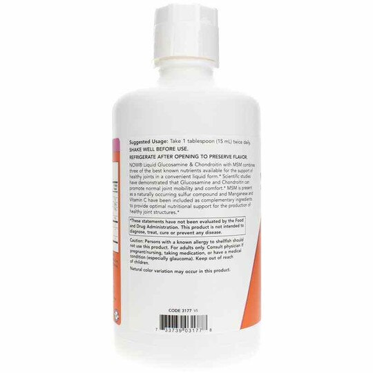 Liquid Glucosamine & Chondroitin with MSM, NOW